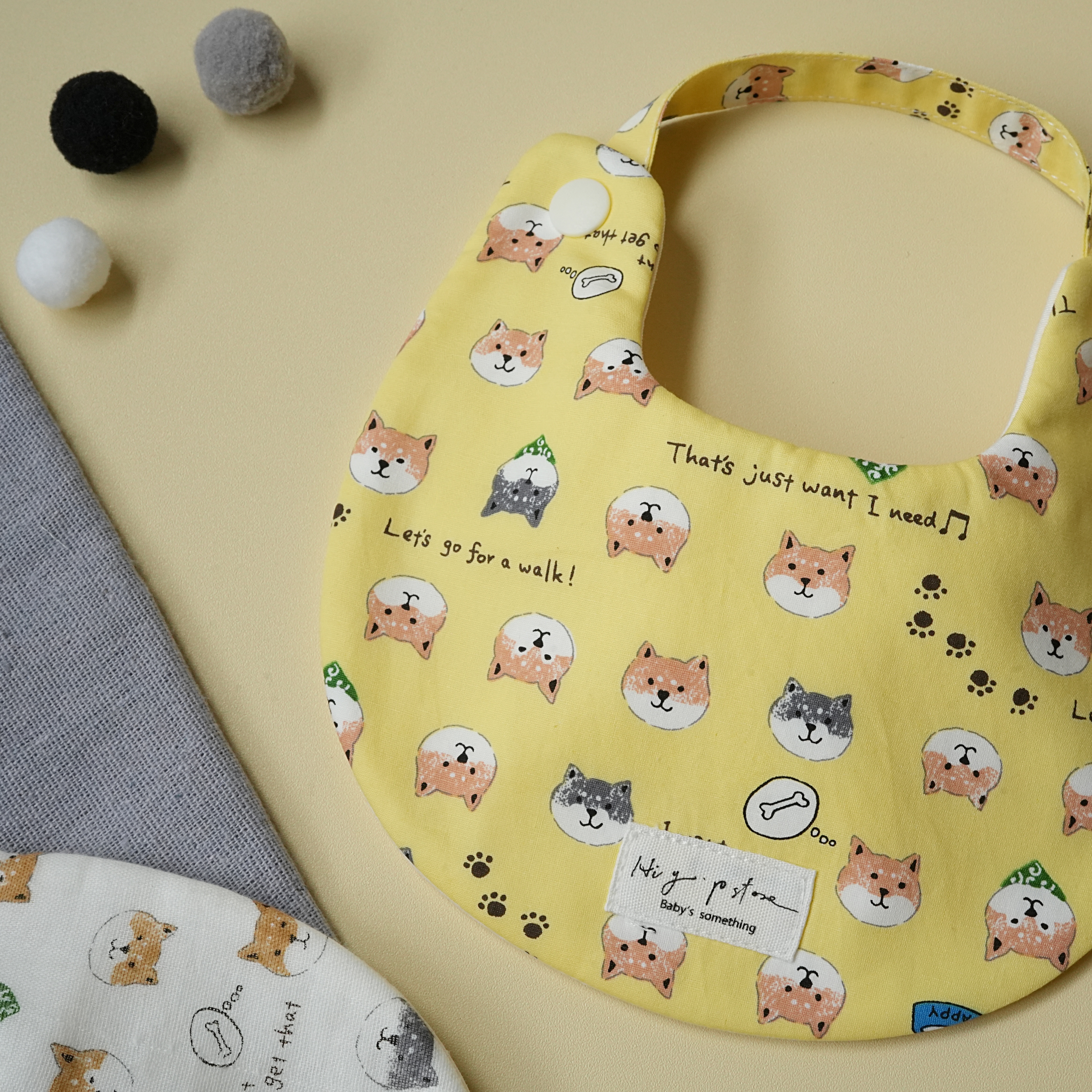 Hi Y.P store-手作圍兜-萌寵柴犬（黃）