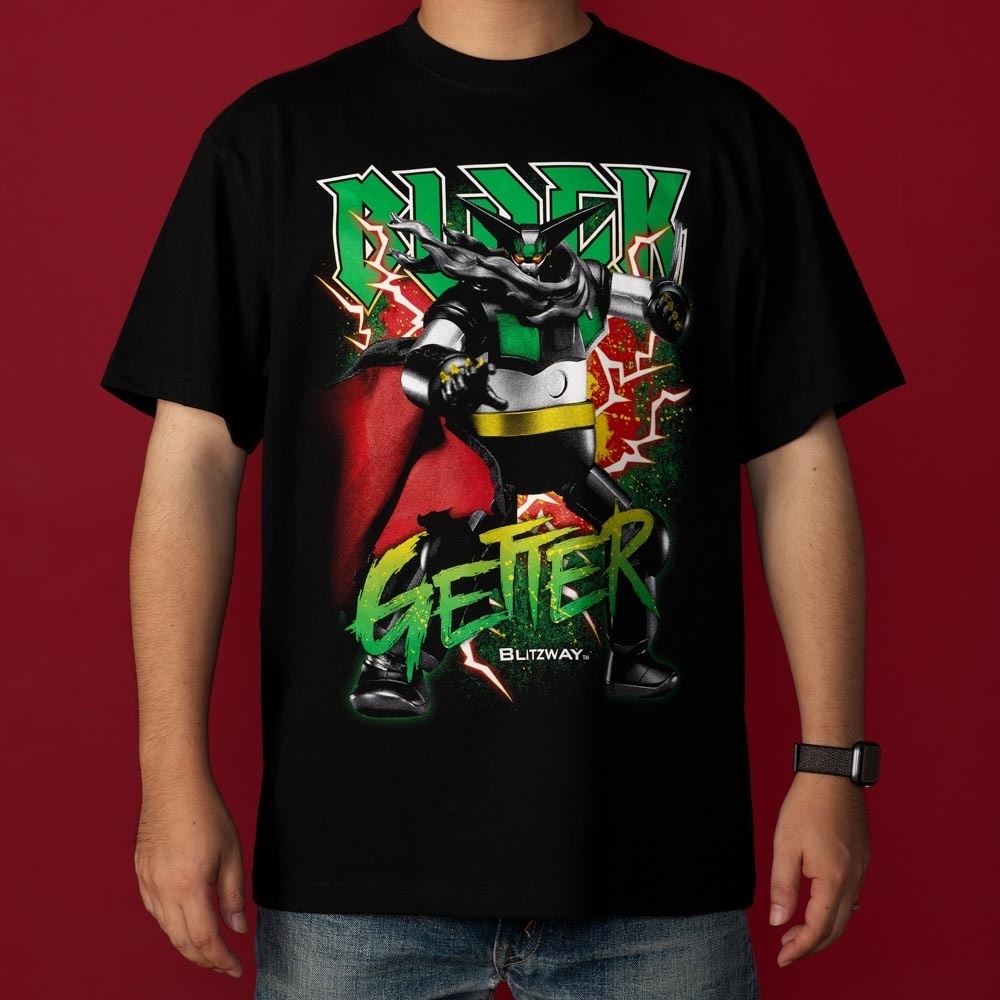 預訂2024/3月 ゲッターロボ/ブラックゲッター Tシャツ 墓場のメタルシャツシリーズ/ブラック