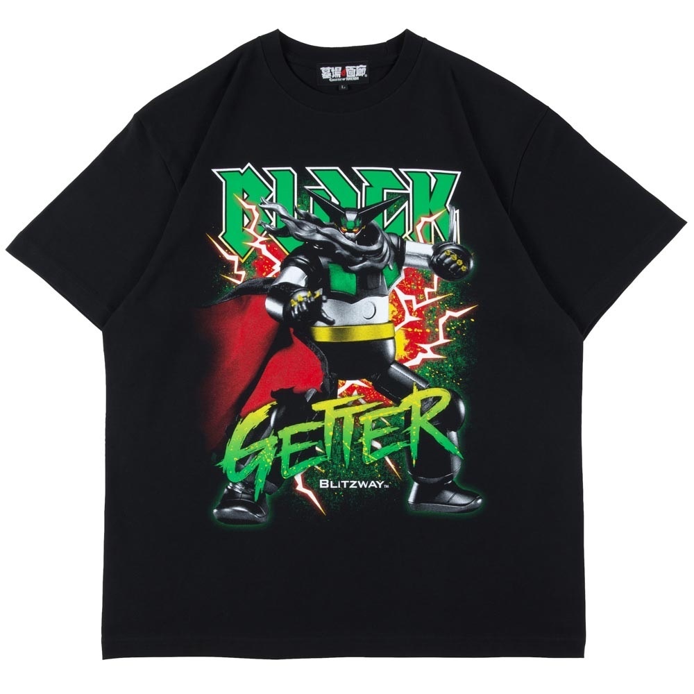 預訂2024/3月 ゲッターロボ/ブラックゲッター Tシャツ 墓場のメタルシャツシリーズ/ブラック