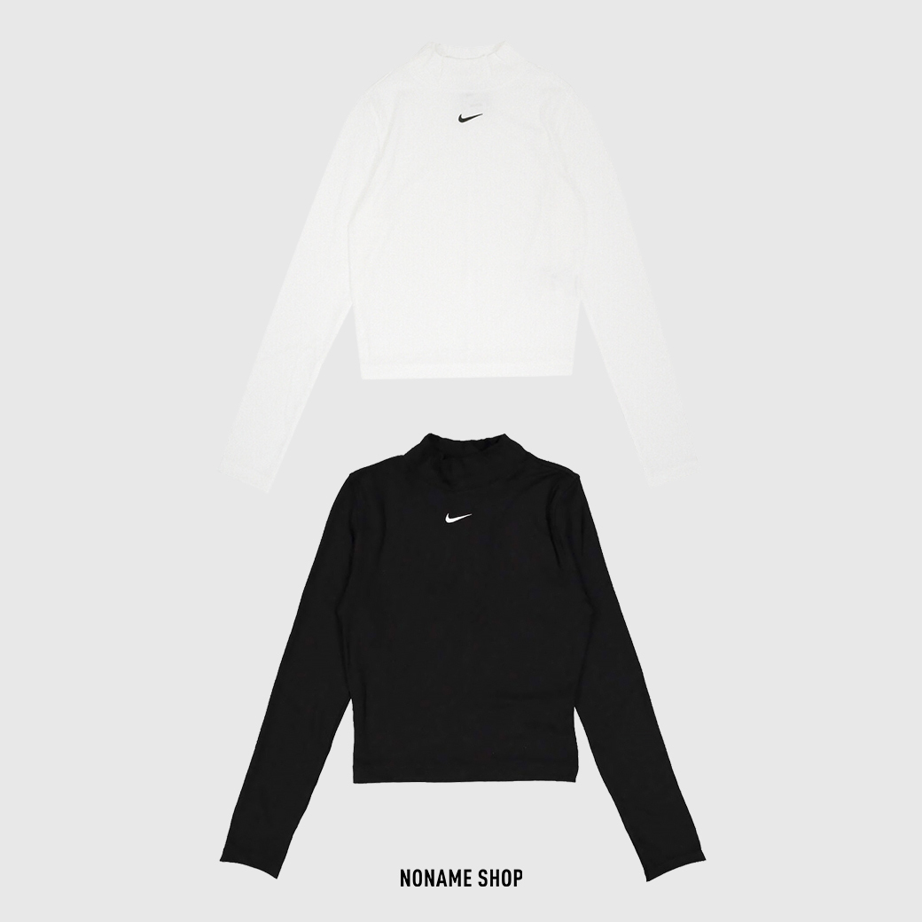 🔥限時特價🔥NIKE NSW 經典小勾 微高領 打底衣 內搭 長袖 兩色 (女款)