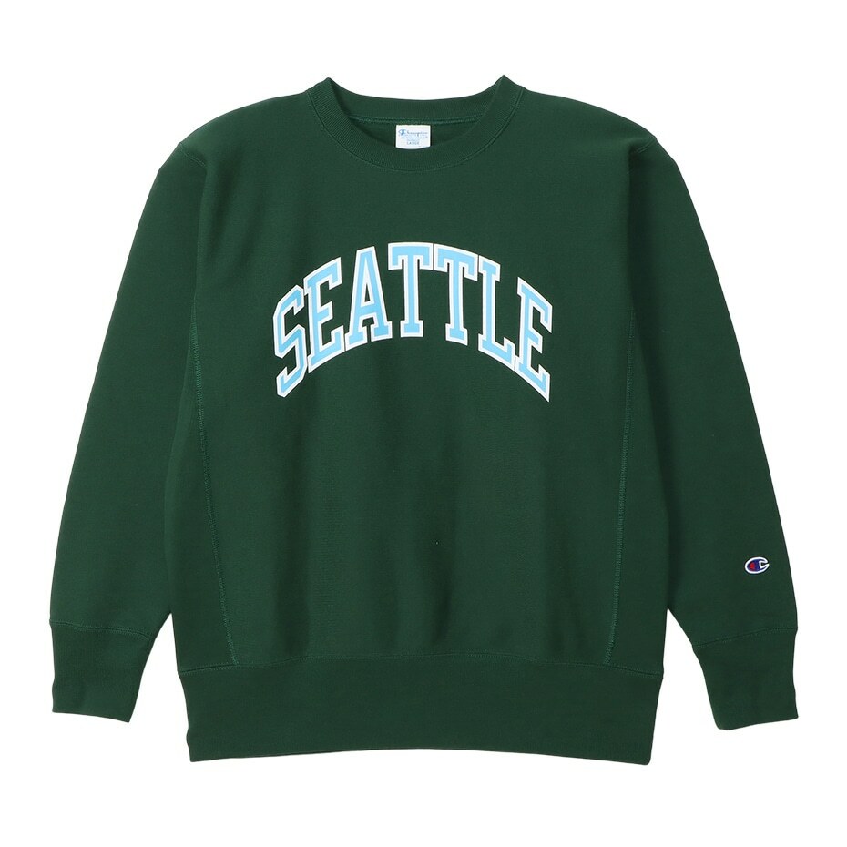 男款-REVERSE WEAVE11.5oz重磅學院風寬版衛衣-深綠（C3-Y014-625）