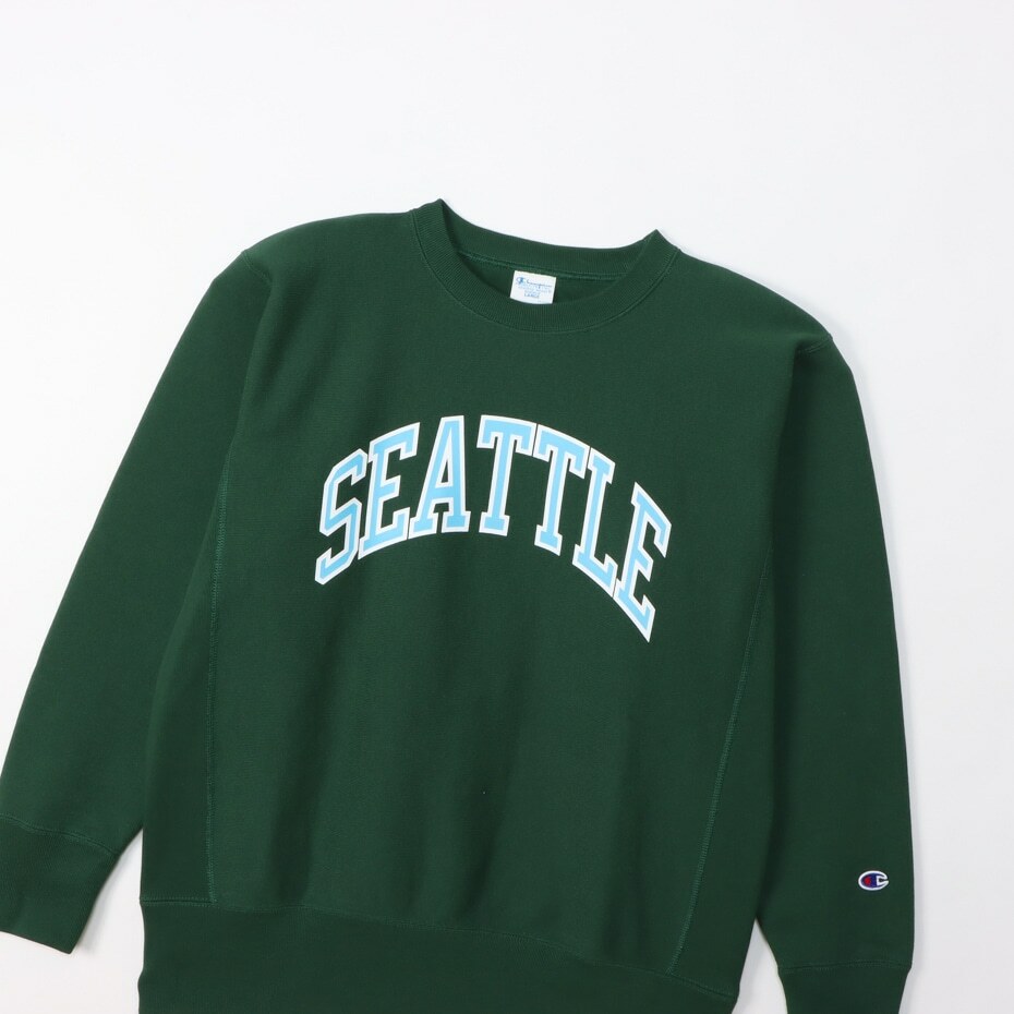 男款-REVERSE WEAVE11.5oz重磅學院風寬版衛衣-深綠（C3-Y014-625）