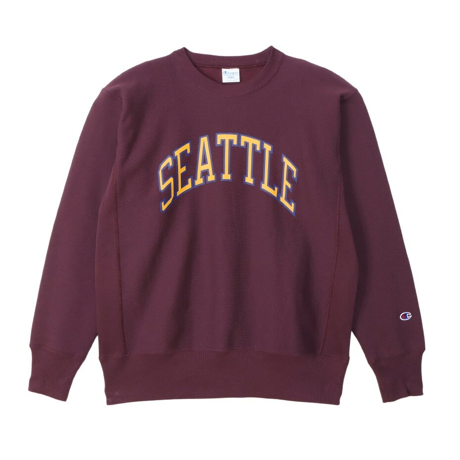 男款-REVERSE WEAVE11.5oz重磅學院風寬版衛衣-暗紅（C3-Y014-935）