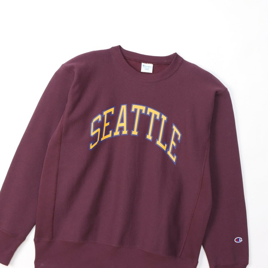 男款-REVERSE WEAVE11.5oz重磅學院風寬版衛衣-暗紅（C3-Y014-935）