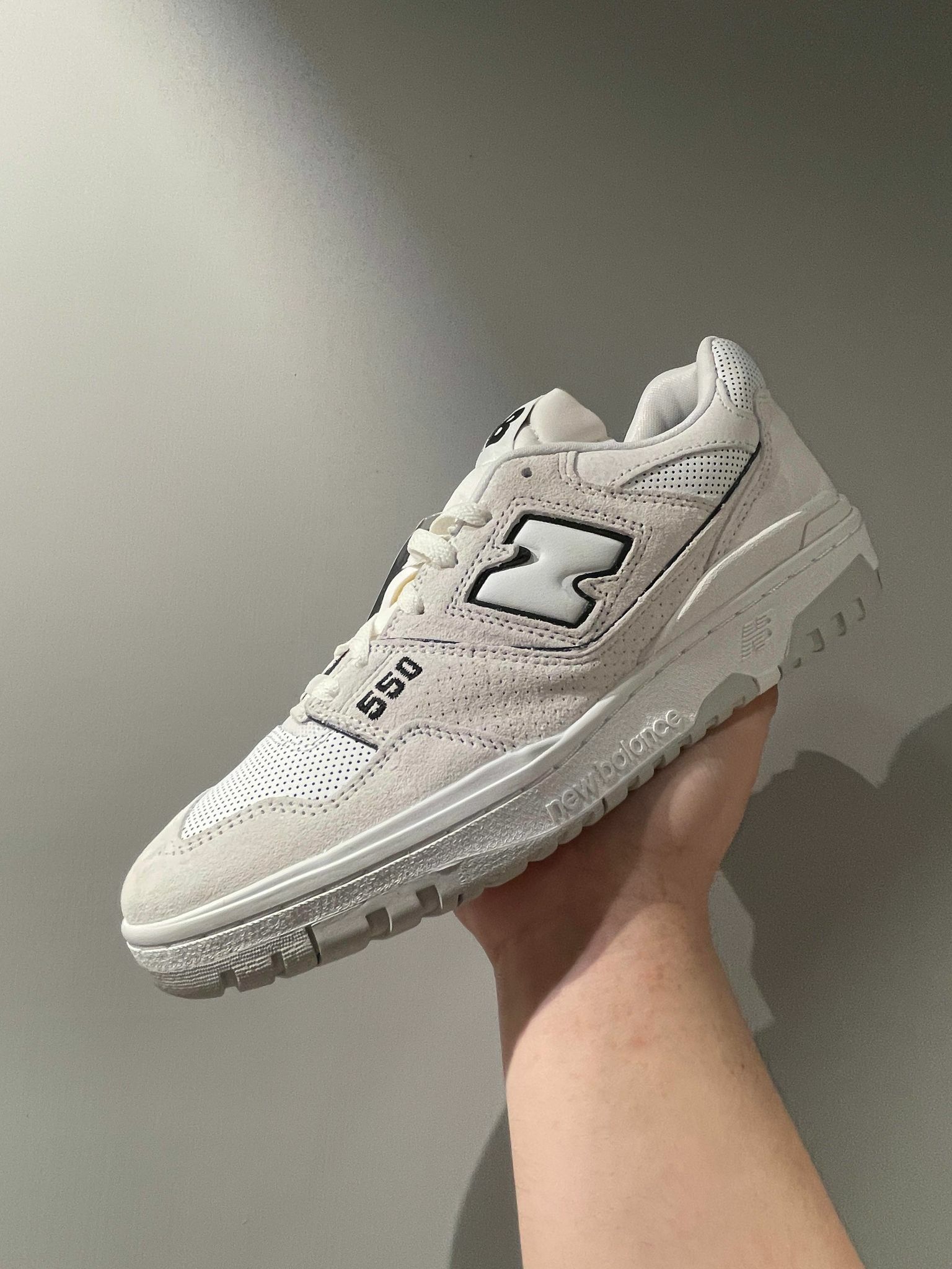 New Balance BB550PRB 全白麂皮 550