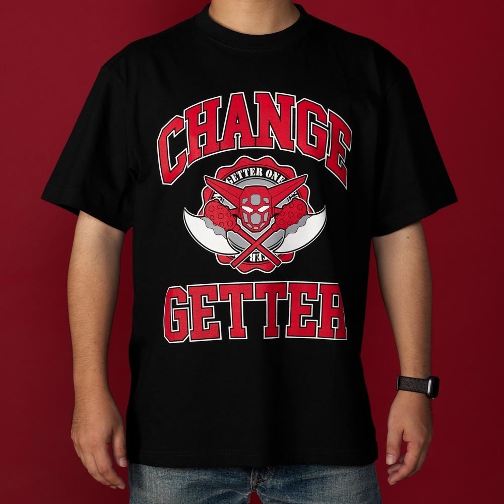 預訂2024/3月 ゲッターロボ/ゲッター1 カレッジ Tシャツ/ブラック