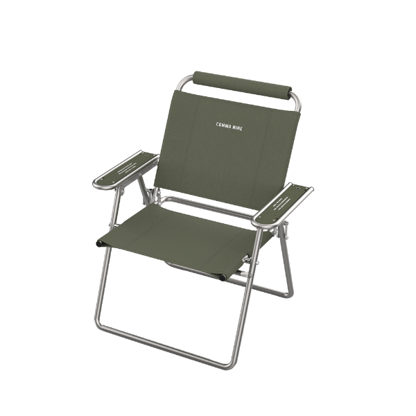 Comma Nine｜Nine One 摺疊露營椅｜銀綠