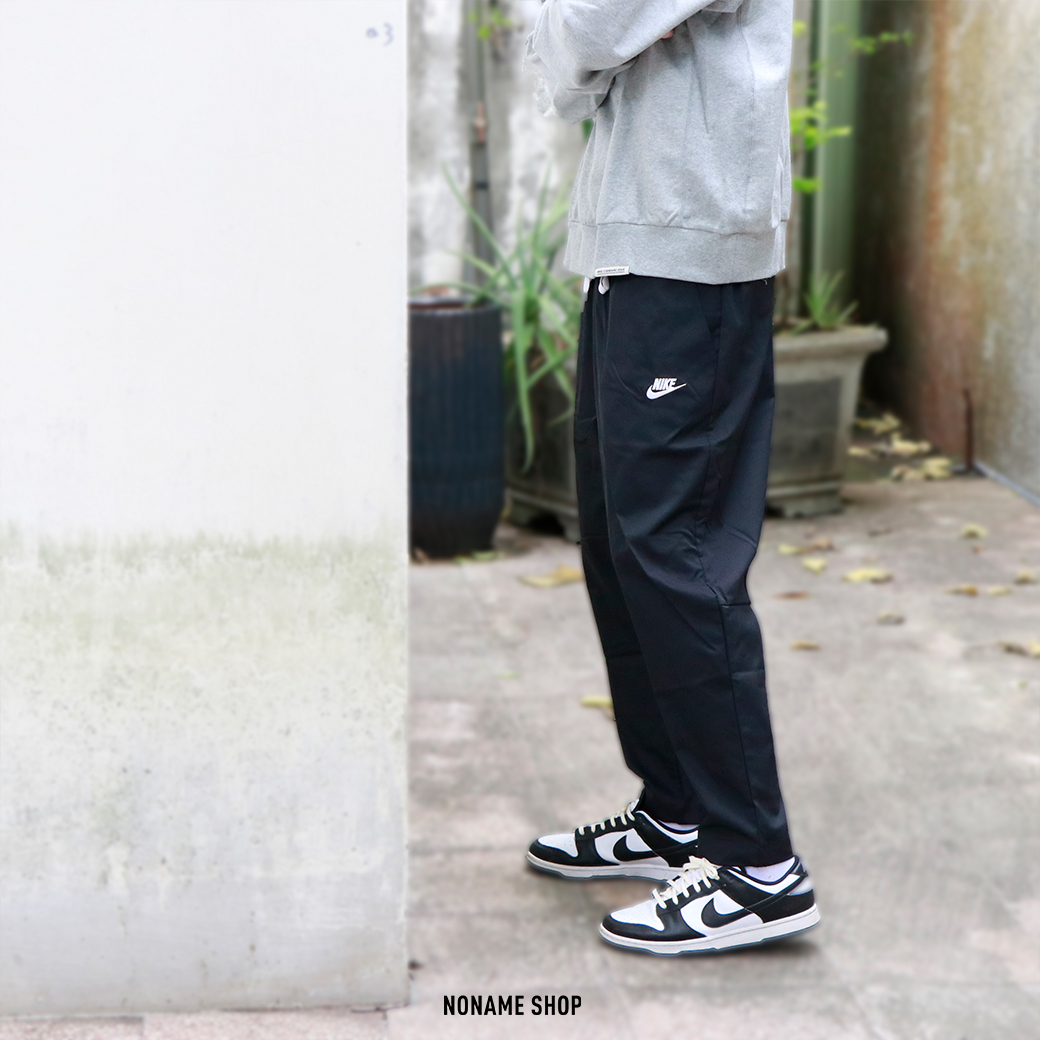 NIKE CLUB WVN 梭織 九分 長褲 黑 (男款)