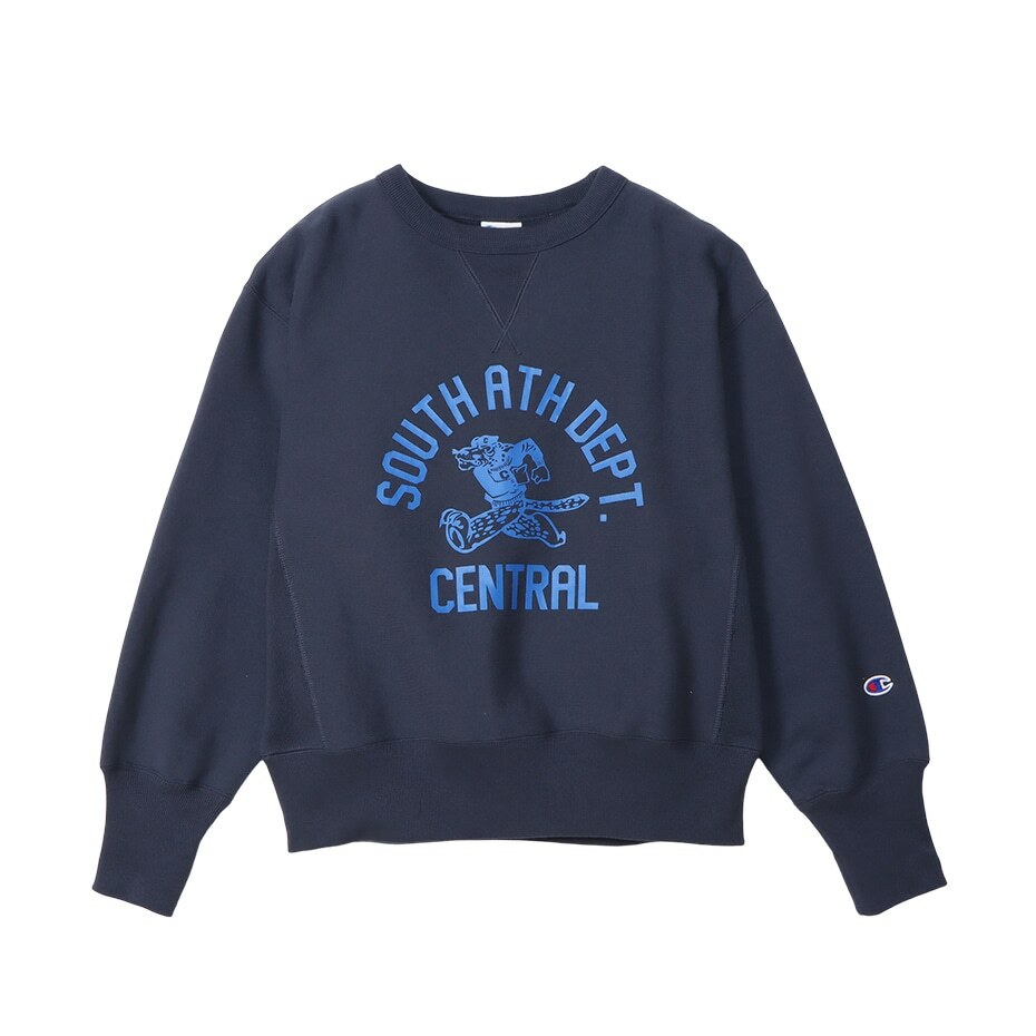 女款- CASUAL 學院風寬版衛衣-深藍（CW-Y002-386）