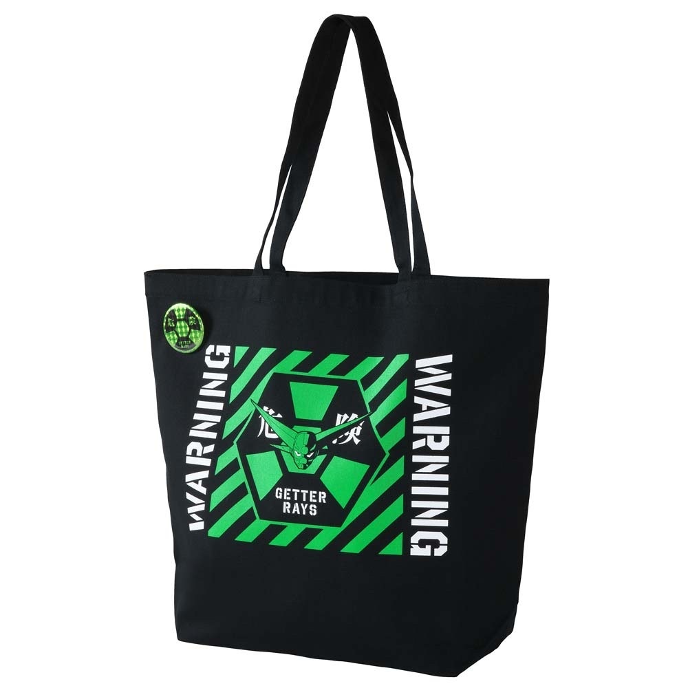 預訂 2024/3月 ゲッターロボ/ゲッター線 トートバック 缶バッジ付き/ブラック