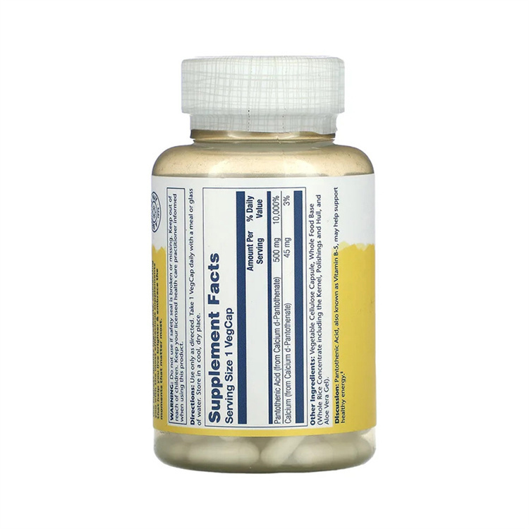 Solaray Pantothenic Acid B5 500 mg ,100 Veg Caps