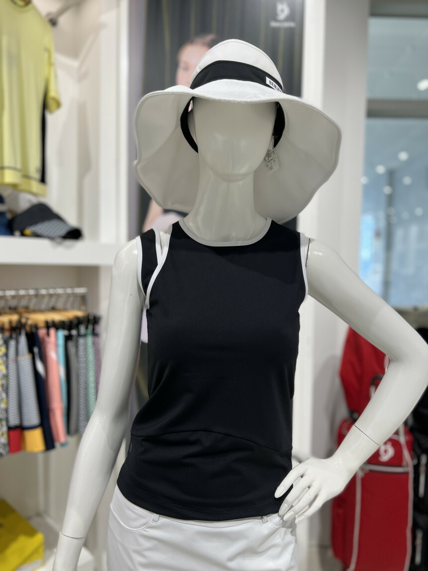 女款 M10【韓版春裝】新品/正韓Benjefe Golf同步/時尚性感露肩圓形無袖T恤/高爾夫球女裝