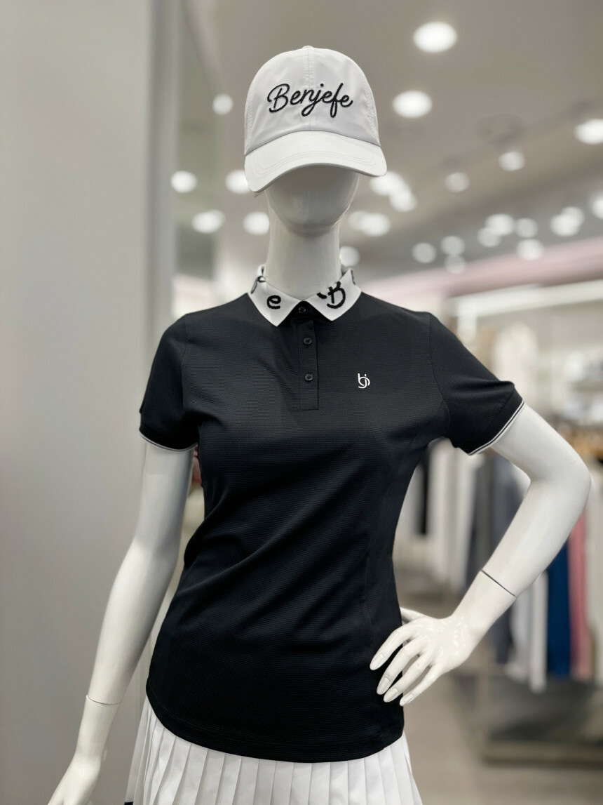 女款 M10【 韓版春裝新品】6折起/正韓Benjefe Golf同步/時尚刺繡印花標誌領PoloT卹/韓流高爾夫球女裝