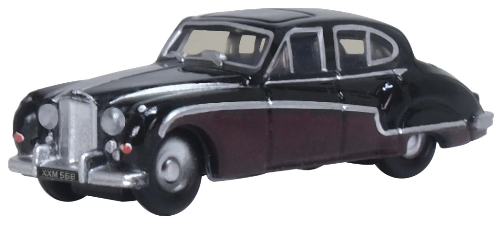 Oxford NJAG9004 1:148 Diecast Black Imperial Maroon Jaguar Mk8/9 捷豹汽車.黑栗色