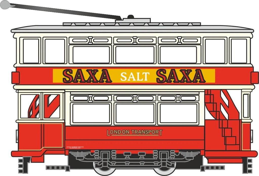 Oxford NTR001 1:148 Diecast London Transport Tram 路面電車.紅+米