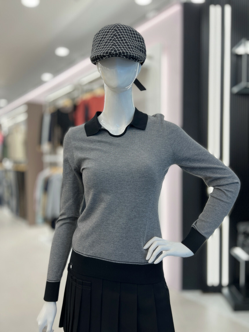 女款 M10【正韓Benjefe Golf同步促銷】韓風時尚冰酷涼 雙拼色手袖拼色T-shirt /韓流高爾夫球女裝