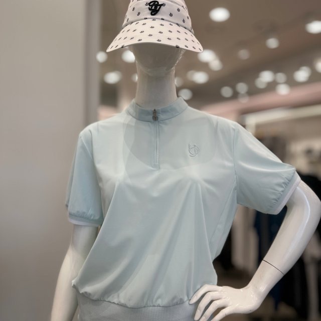 女款 M10【 韓版Benjefe Golf同步促銷】/韓風極簡約休閒束腰半拉鍊T-Shirt /韓風高爾夫球女裝