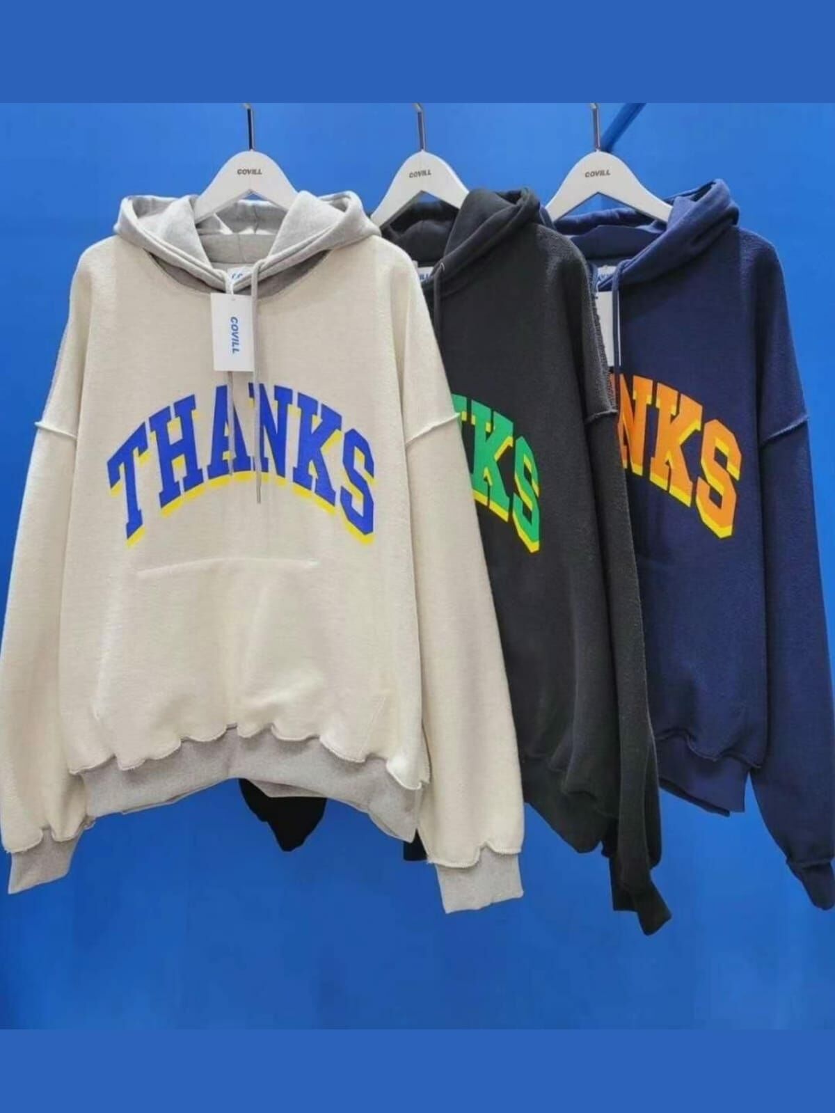 英文字連帽衛衣(雙面) Covill-036T