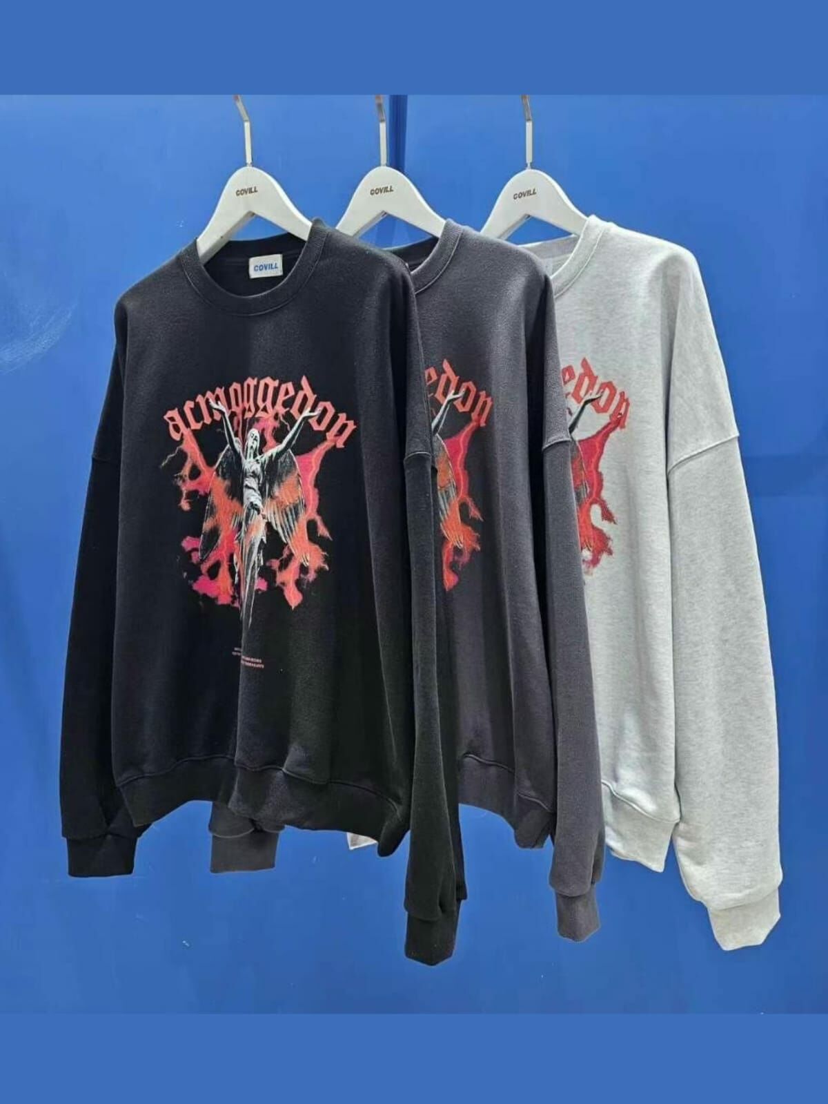 OverSize英文字圖案衛衣 COVILL-045T