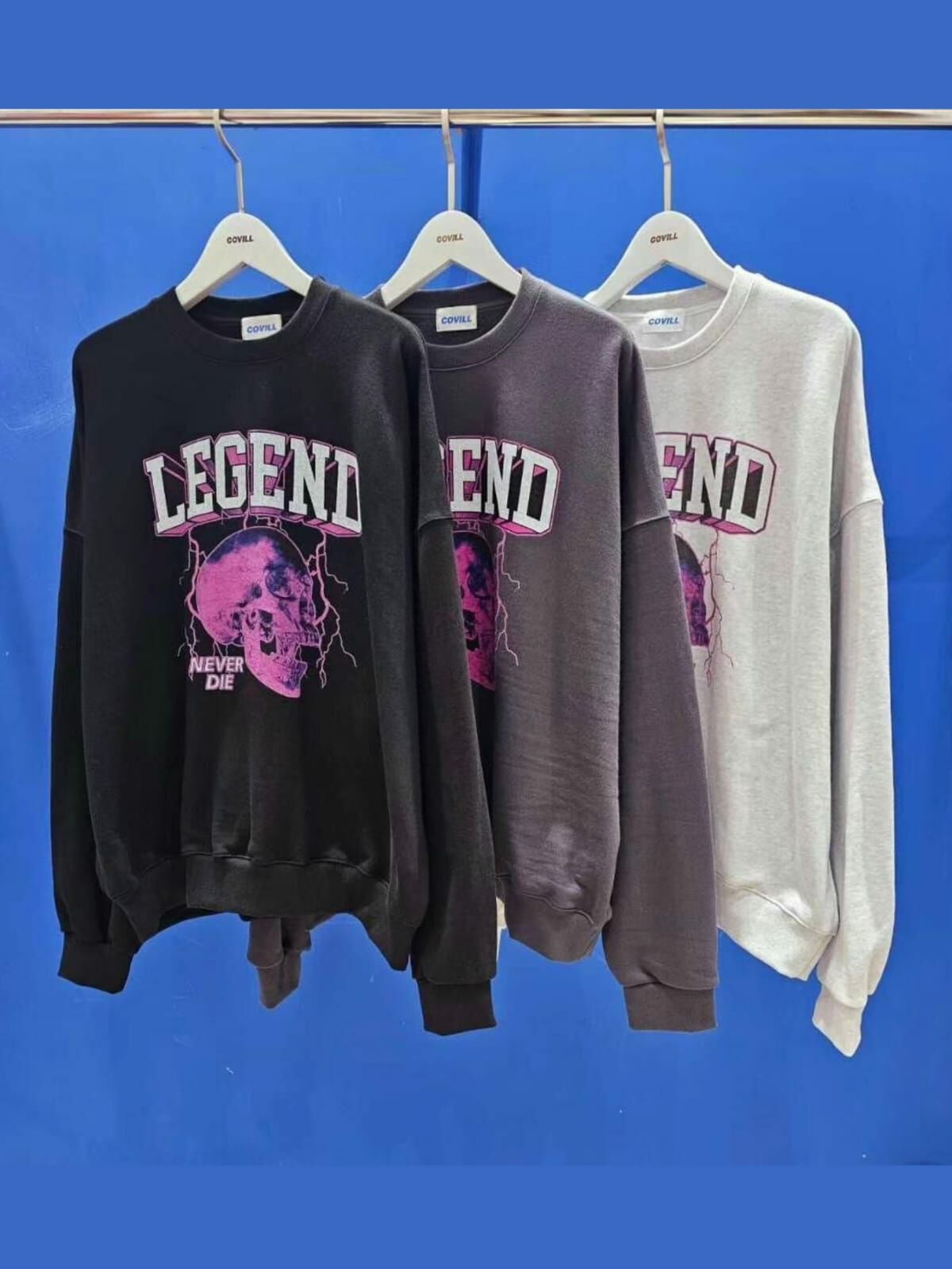 OverSize英文字圖案衛衣 COVILL-046T