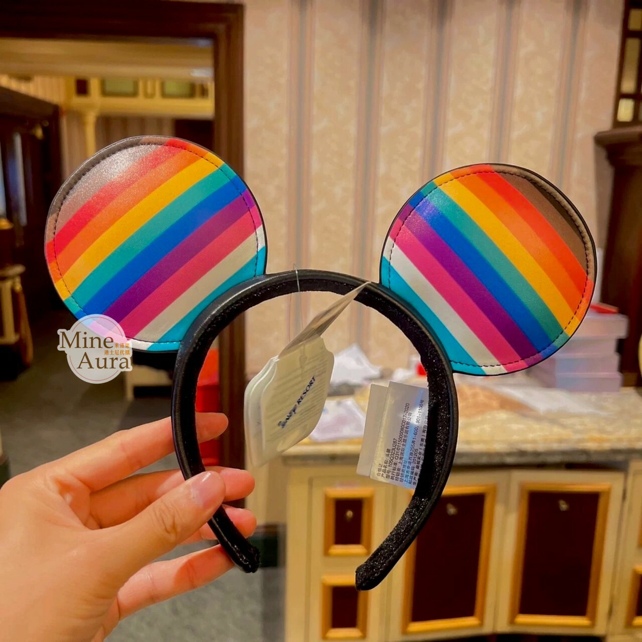 (限時特價) 米奇 Mickey 彩虹 米奇耳朵 造型 髮圈 髮箍 -上海迪士尼樂園