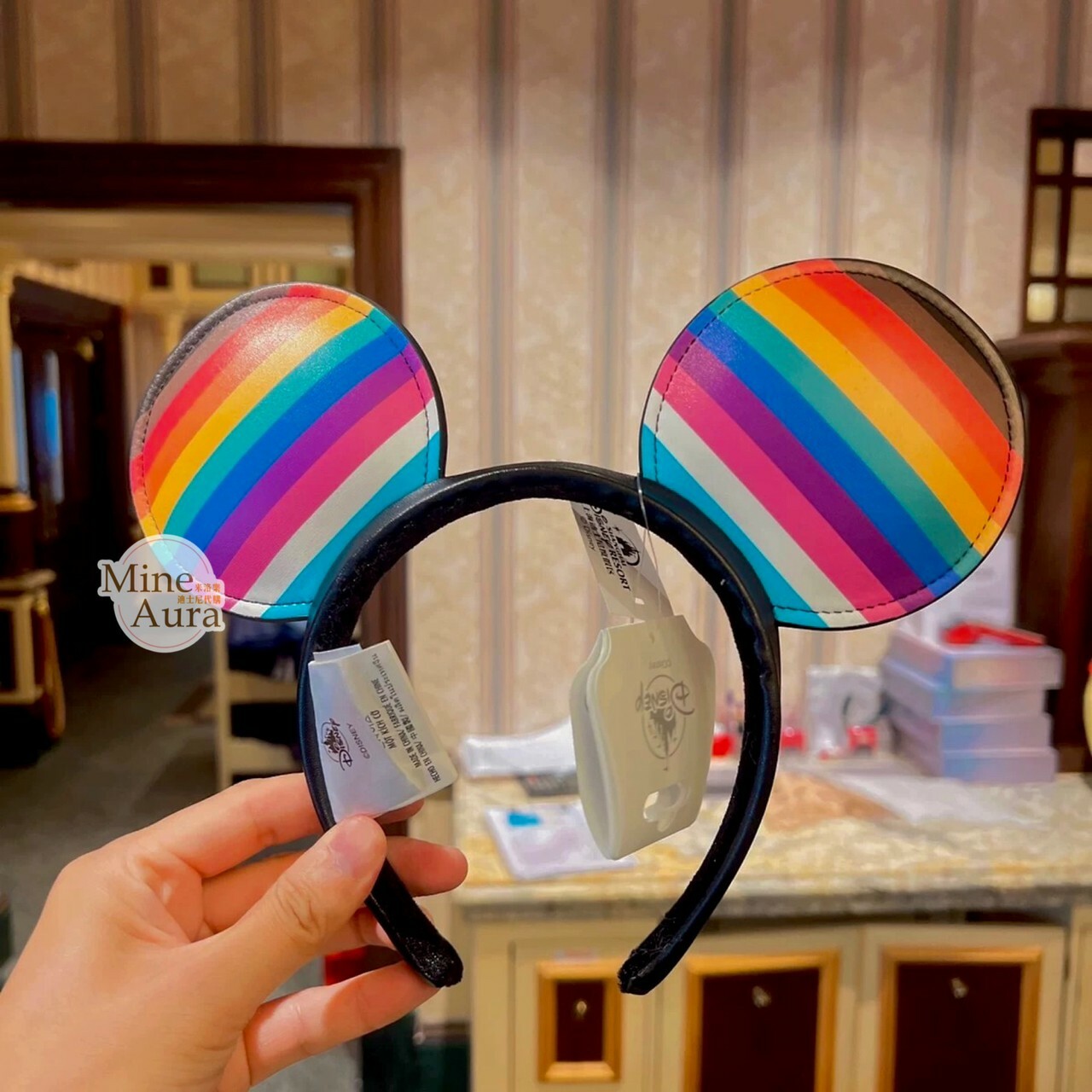 (限時特價) 米奇 Mickey 彩虹 米奇耳朵 造型 髮圈 髮箍 -上海迪士尼樂園