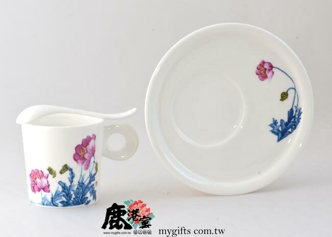 陶瓷 咖啡杯組 (馬克杯組)粉彩虞美人