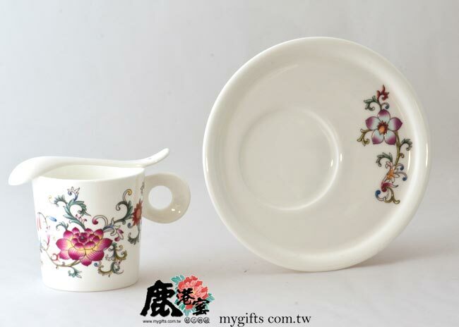陶瓷 咖啡杯組 (馬克杯組)粉彩纏枝蓮
