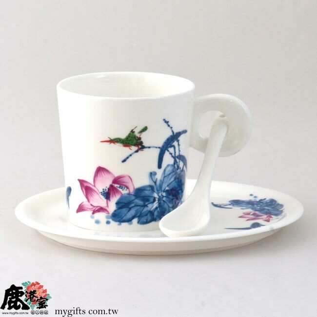 陶瓷 咖啡杯組 (馬克杯組)粉彩十裡荷香