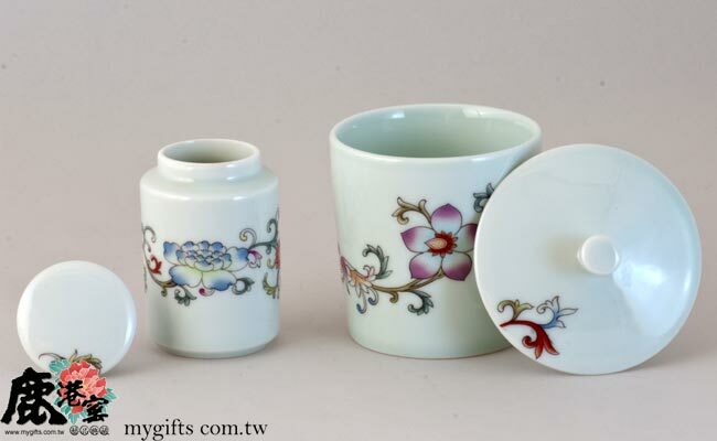 粉彩纏枝蓮陶瓷旅行茶具組推薦｜個人隨身一杯一罐輕巧品茗首選