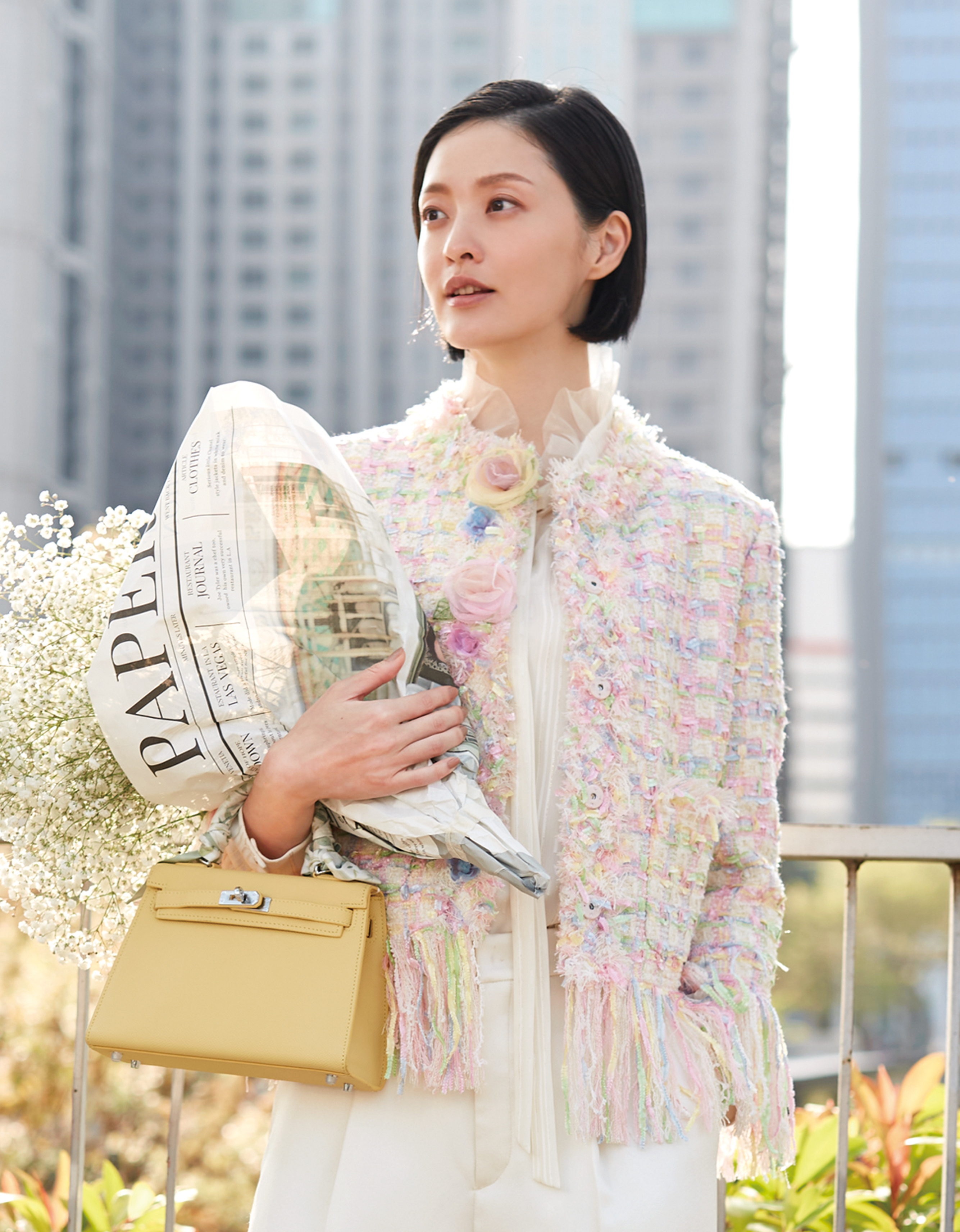 BC15005D1 幻彩流蘇粗花呢小香外套