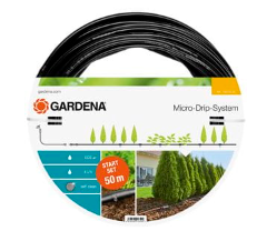 "GARDENA" 德國1/2"x50m地面有孔滴灌套裝(30cm孔距-4L/h流量)(1套/盒)-[13013]