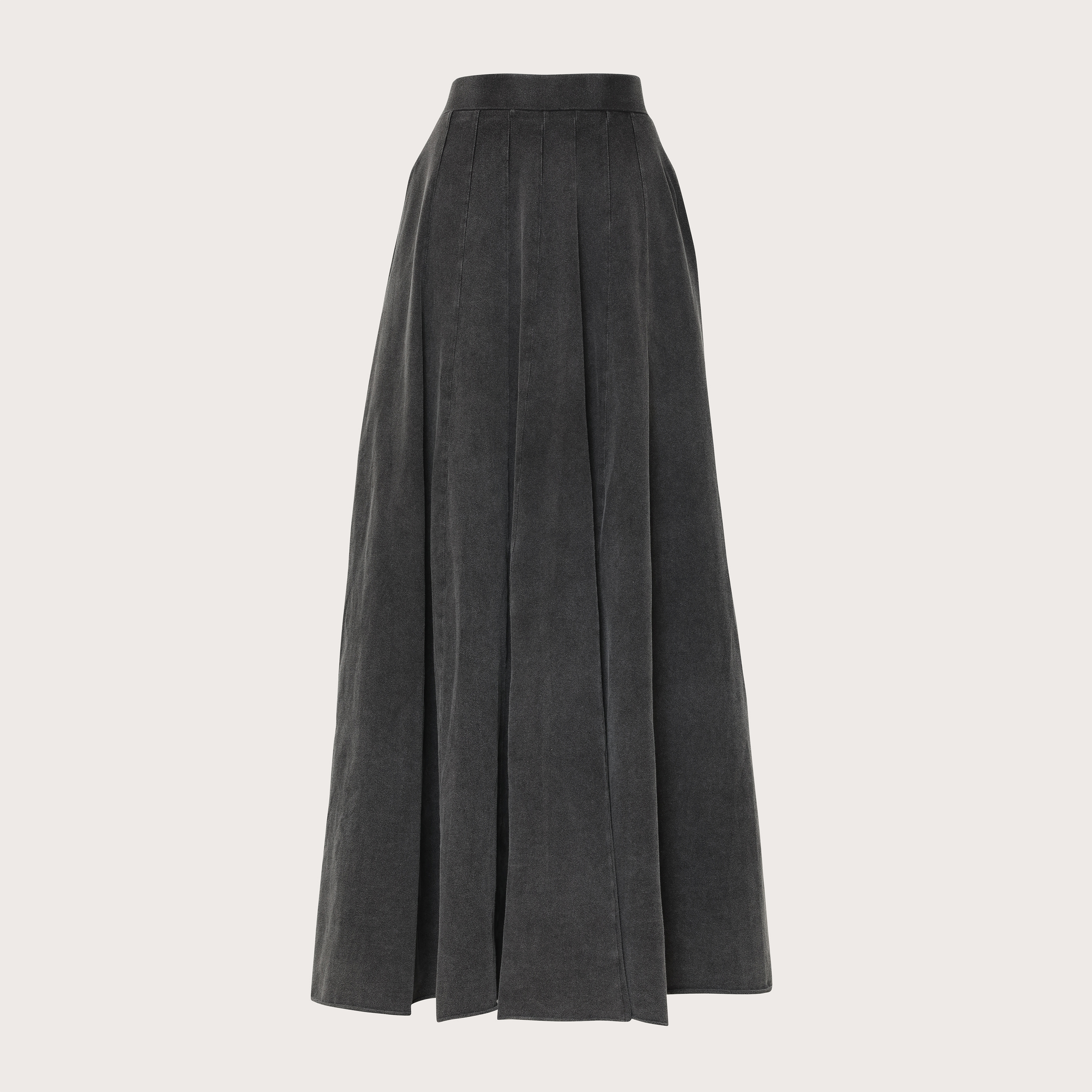 Aged-Wash Limited Pleated Skirt