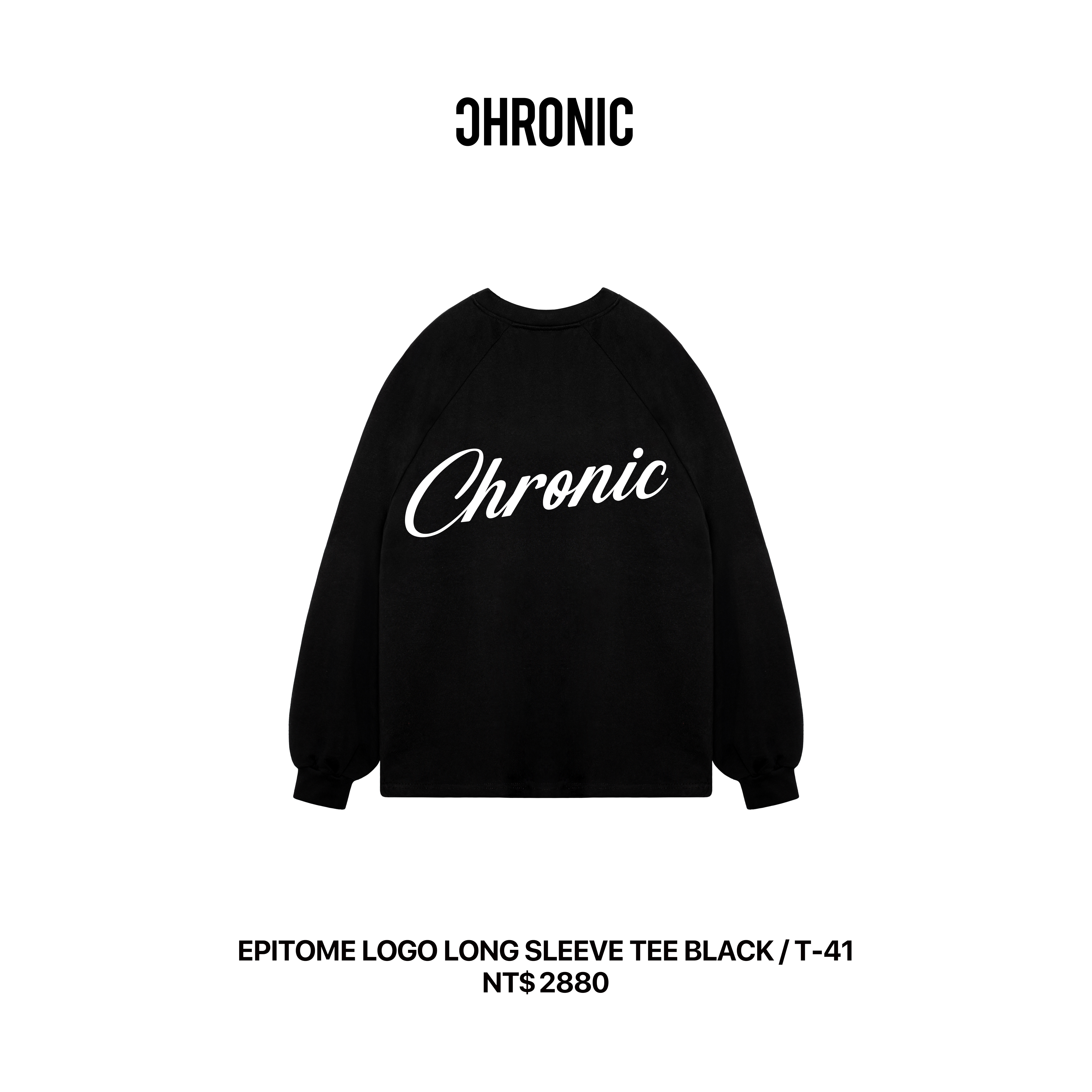 EPITOME LOGO LONG SLEEVE TEE BLACK / T-41