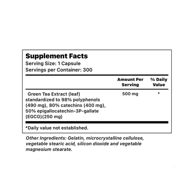 VitaCost Green Tea 500mg ,98% Extract , 300 Capsules