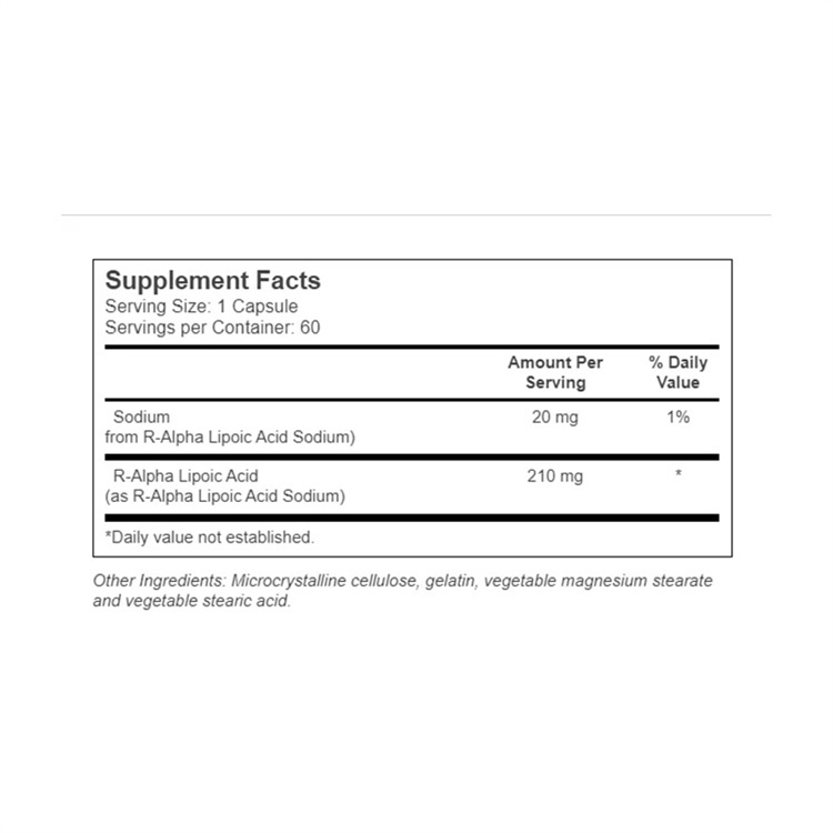 Vitacost R-Alpha Lipoic Acid Stabilized RALA 210 mg ，60 Capsules