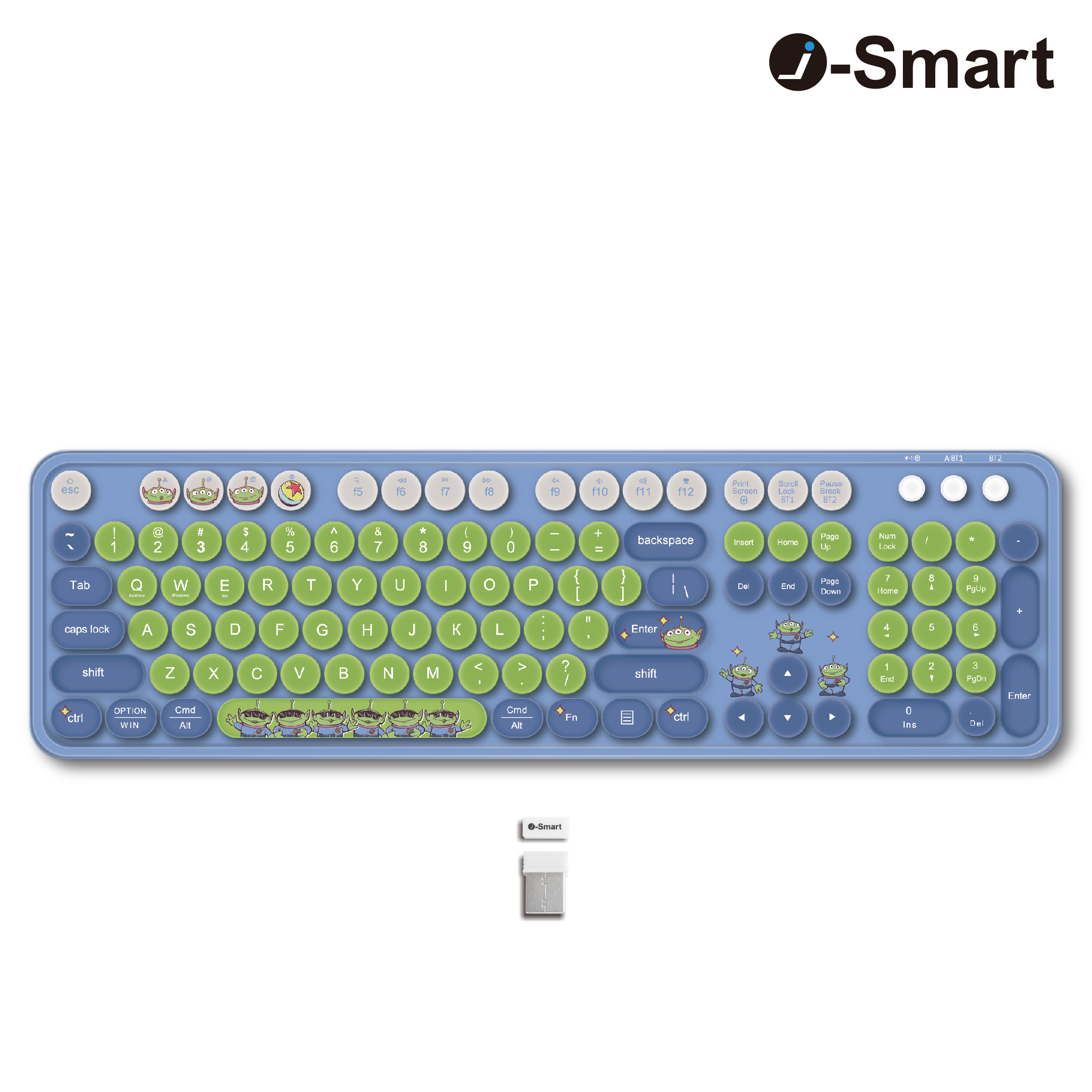 i-Smart-迪士尼-無線藍牙鍵盤-三眼仔 Alien
