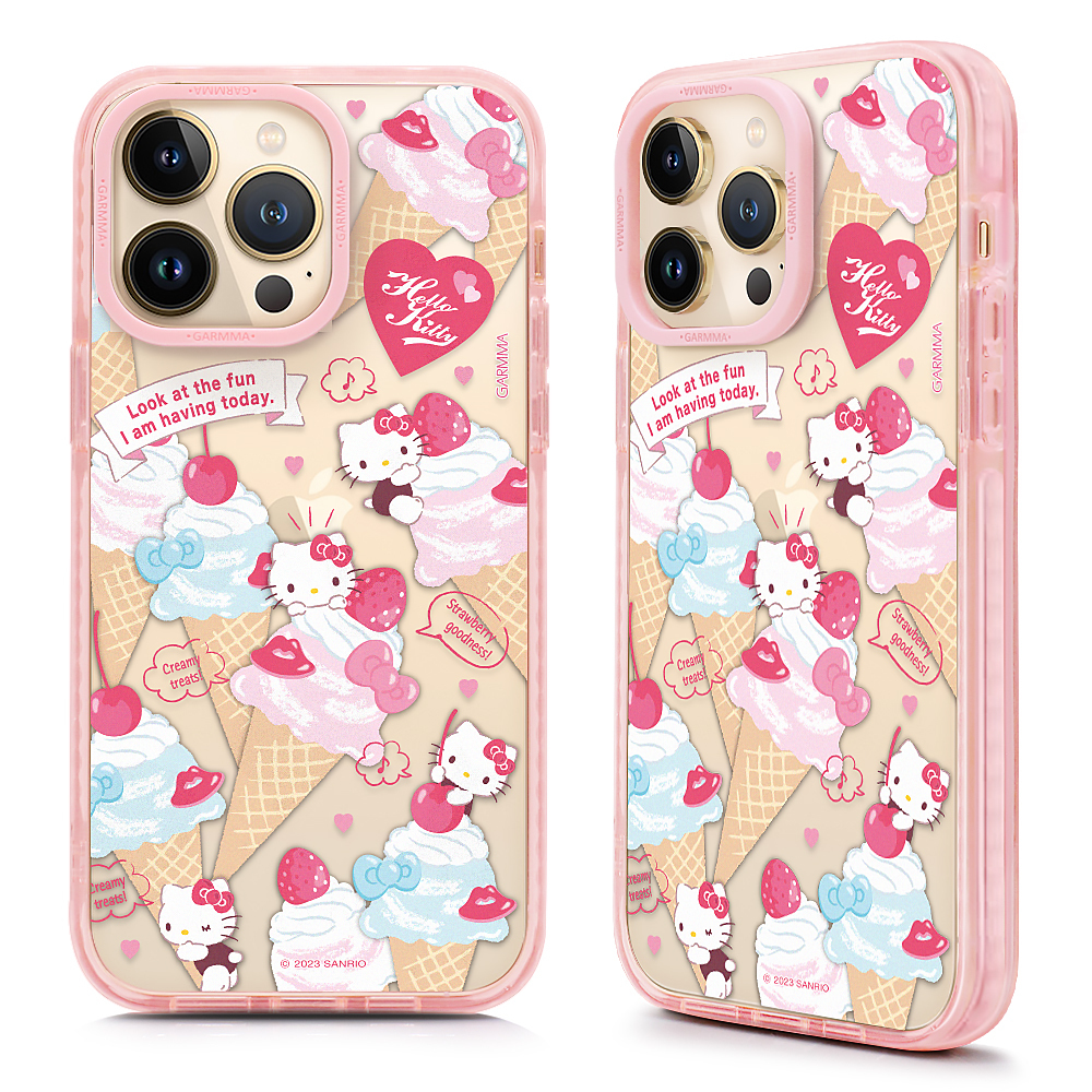 Hello Kitty iPhone 14系列 經典款保護殼 甜蜜冰淇淋