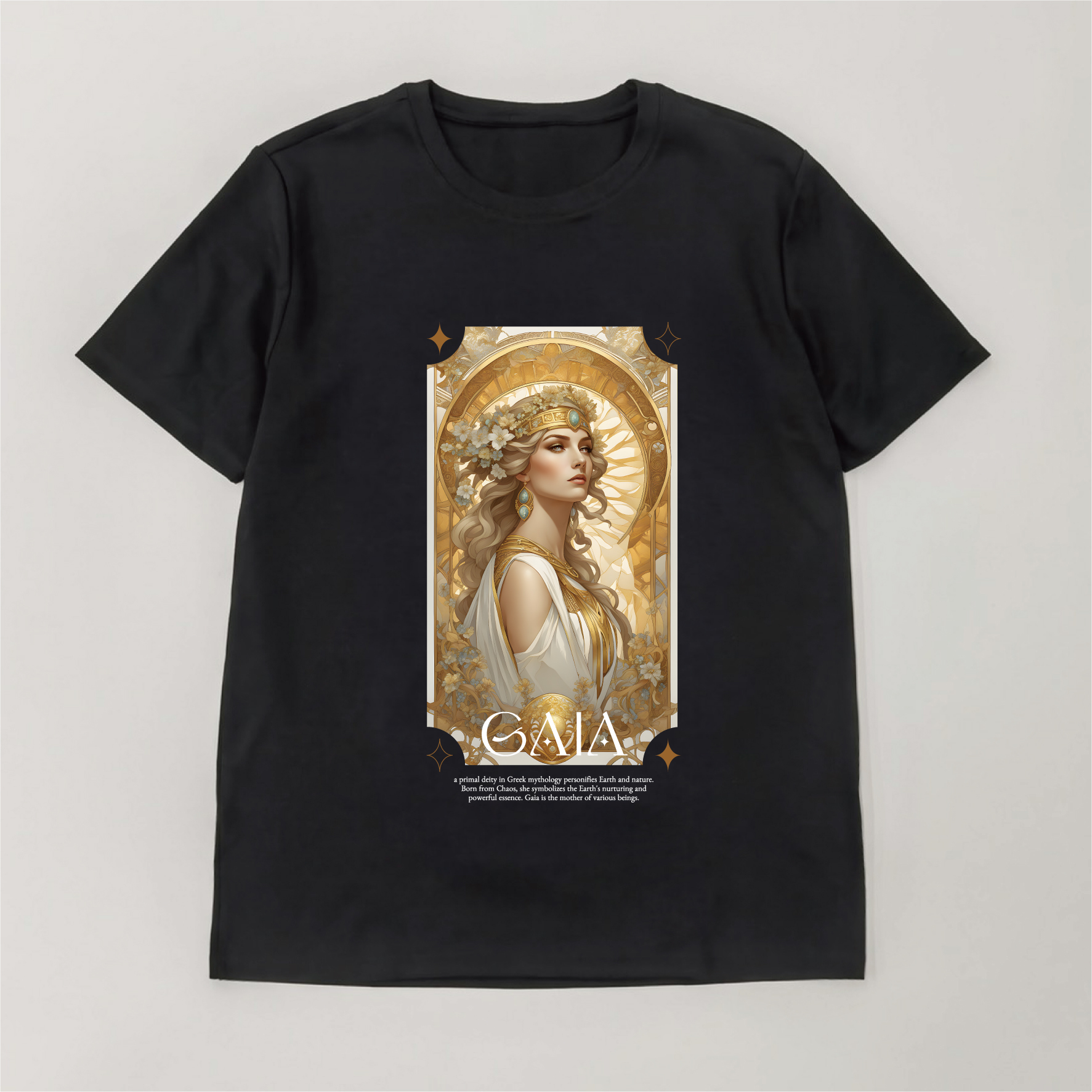 藝術T恤｜GAIA《金色奢華》黑