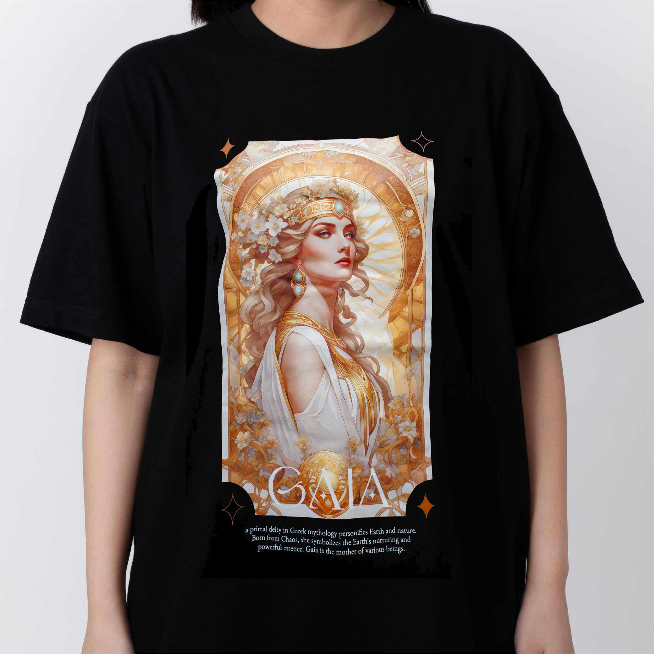 藝術T恤｜GAIA《金色奢華》黑