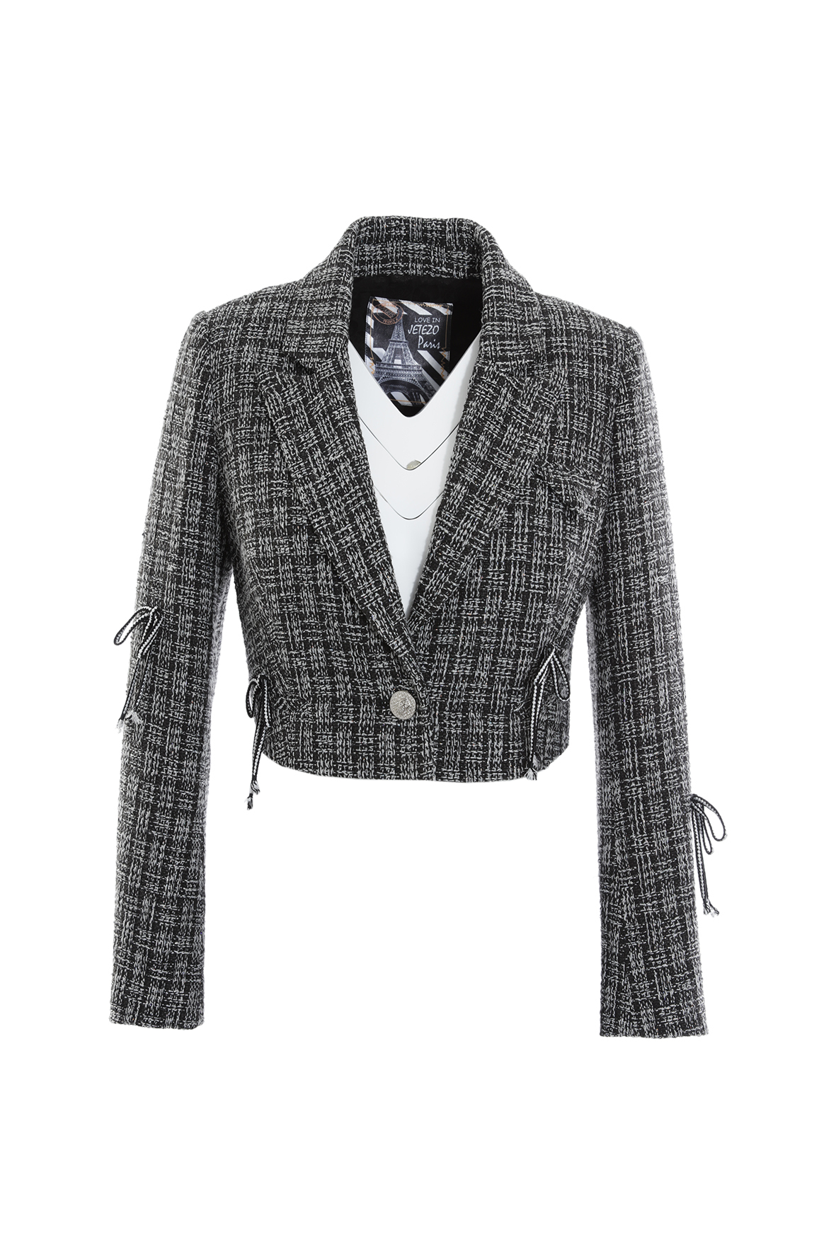 BC15106D1 沙漠星空小香短版西裝外套