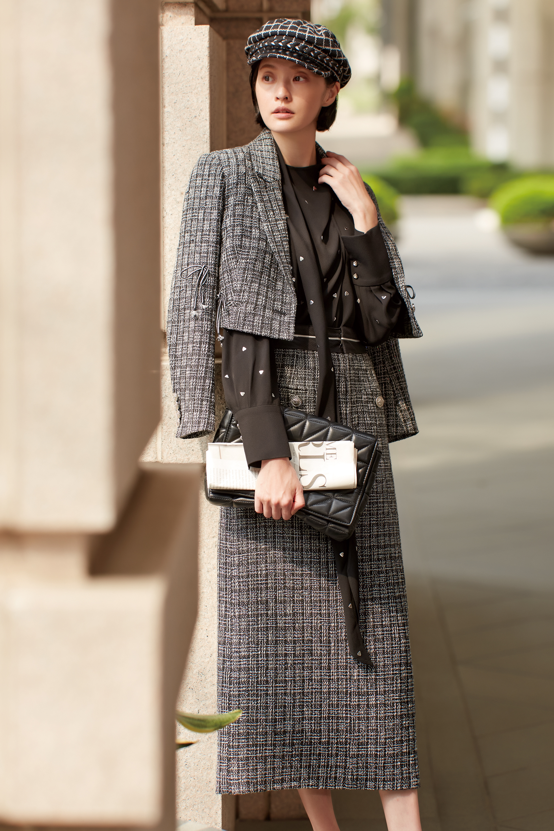 BC15106D1 沙漠星空小香短版西裝外套