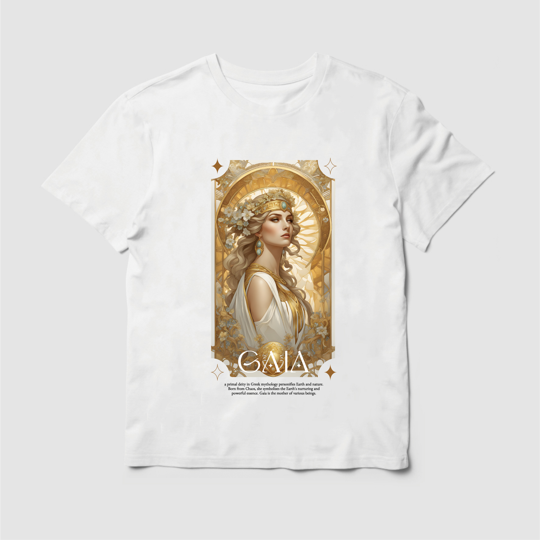 藝術T恤｜GAIA《金色奢華》白