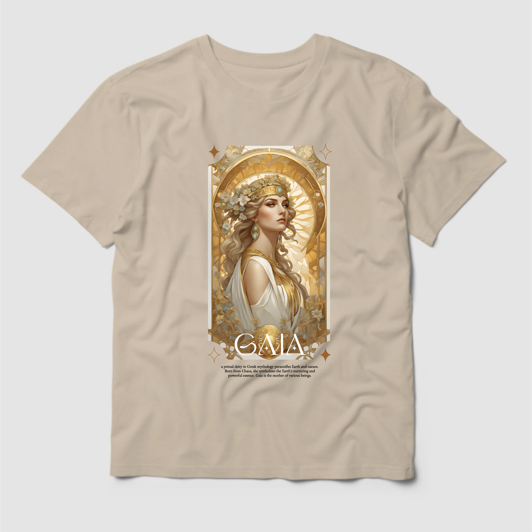 藝術T恤｜GAIA《金色奢華》卡其