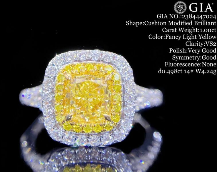 GIA 經典款黃鑽Y臂女戒