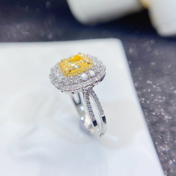 GIA 黃鑽經典女戒