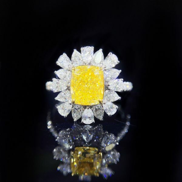 GIA 黃鑽1.50ct女戒