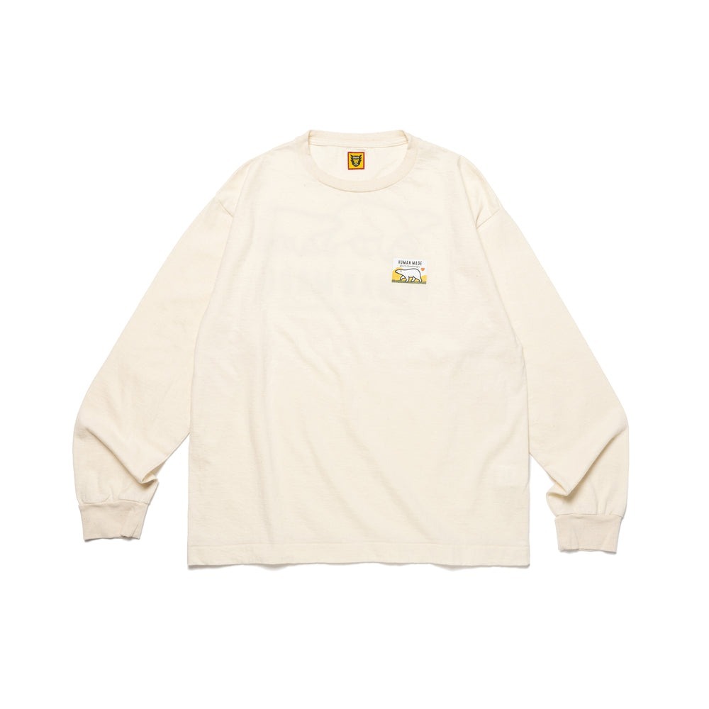 HUMAN MADE WOOL BLENDED L/S T-SHIRT 白-