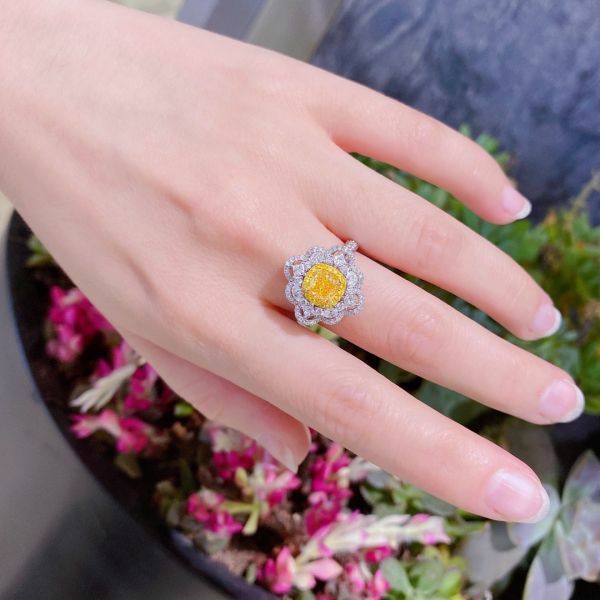 GIA 有折扣黃鑽女戒