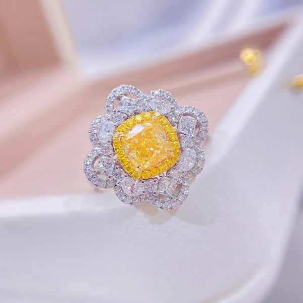 GIA 有折扣黃鑽女戒